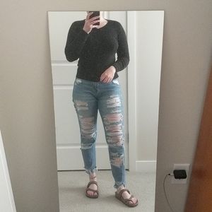 Black ribbed long sleeve